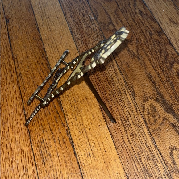 Vintage mid century ornate brass easel library decor 8.5” - Picture 3 of 7